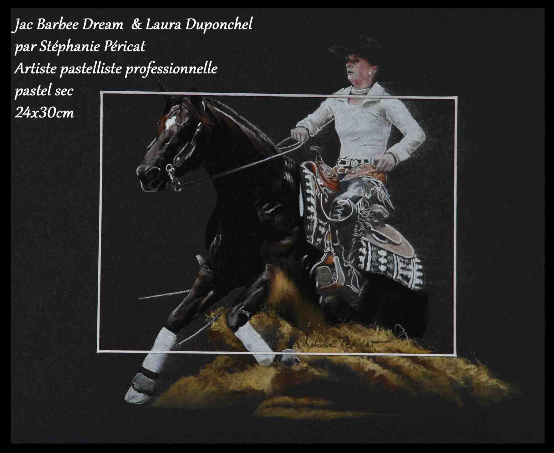 Reining - Jac Barbee Dream & Laura, stop - 24x30cm