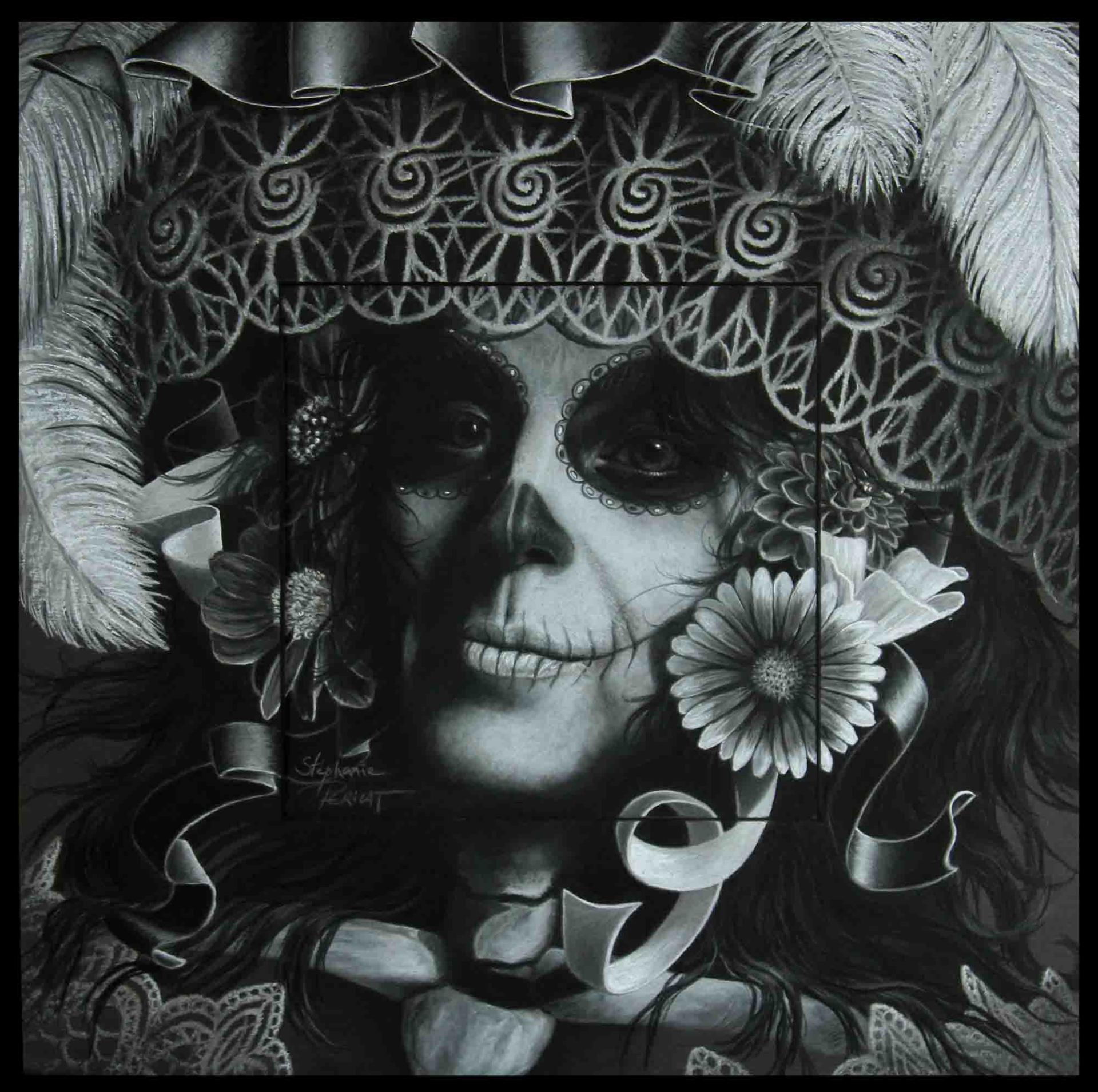 Catrina Calavera (mexican myth) - 40 x 40 cm - Disponible